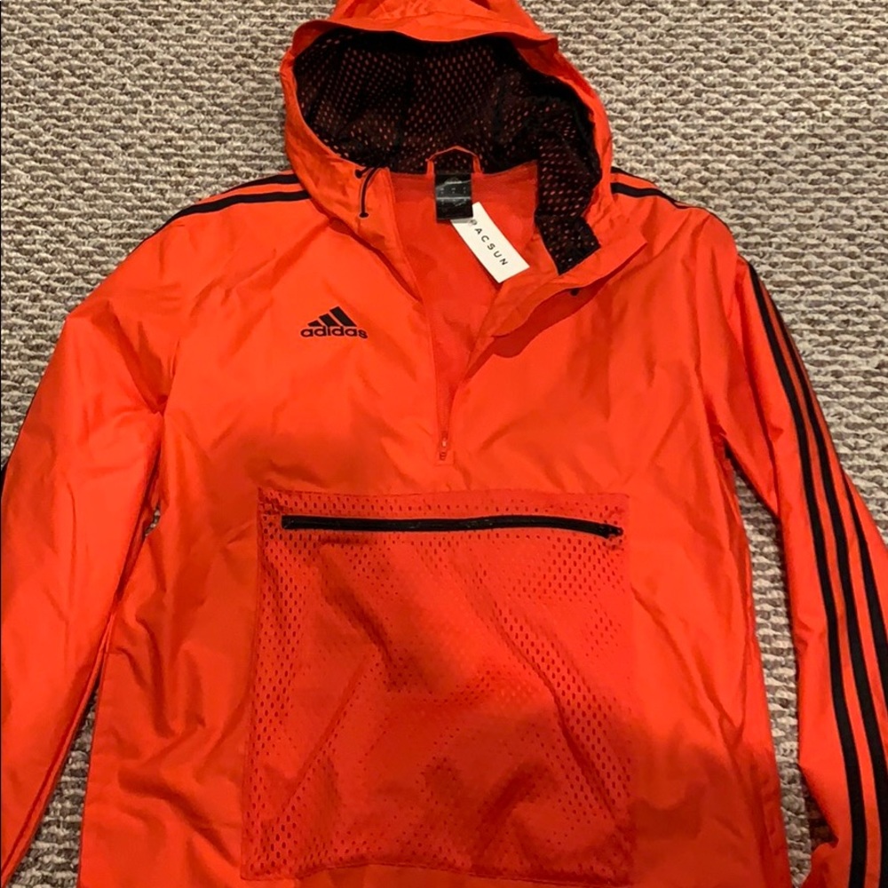Adidas half zip rain jacket